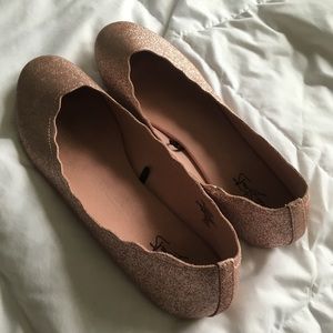 Pink Glitter City Streets Flats